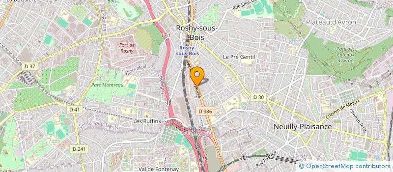 localisation de l'entreprise ASPIR à ROSNY-SOUS-BOIS