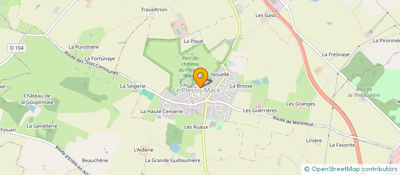 localisation de l'entreprise ASPM BASKET ASSOCIATION SPORTIVE DU PLESSIS-MACE BASKET  LONGUENEE-EN-ANJOU