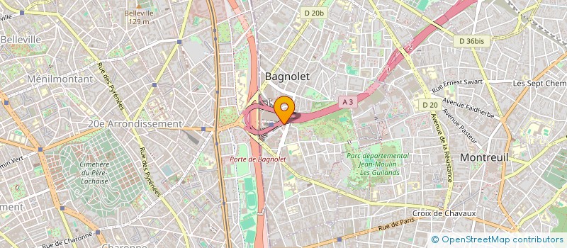 localisation de l'entreprise ASPRA à BAGNOLET