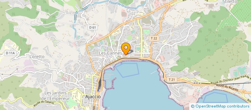 localisation de l'entreprise ASPRETTO à AJACCIO