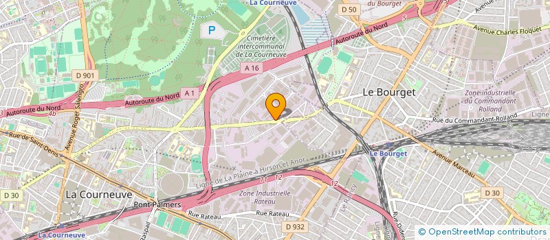 localisation de l'entreprise ASPRO à LA COURNEUVE