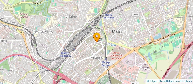 localisation de l'entreprise ASPS - A. SOLLYS PRESTATIONS DE SERVICES à MASSY