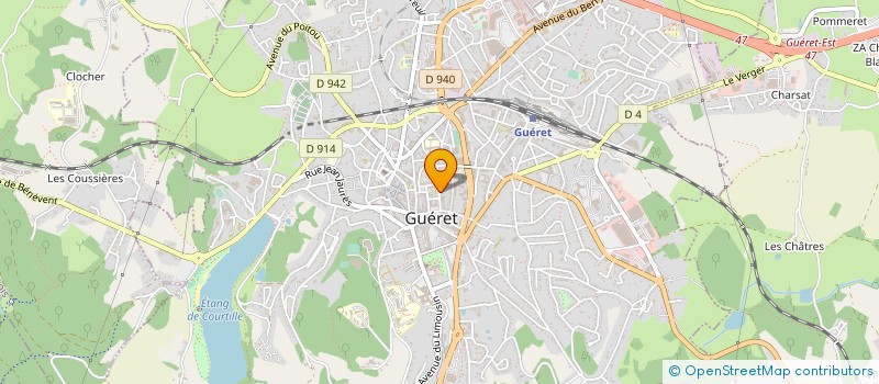 localisation de l'entreprise ASPTT GUERET à GUERET