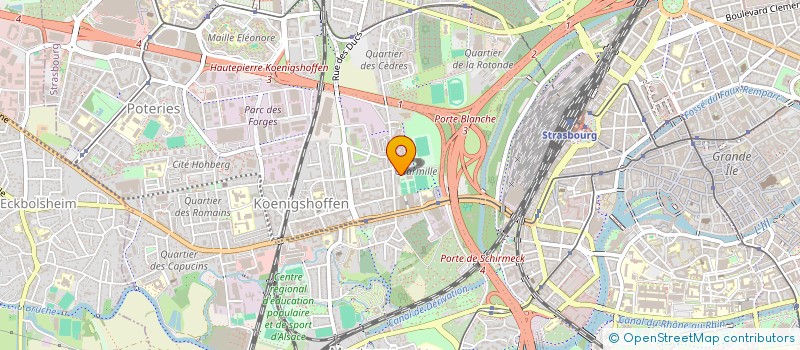 localisation de l'entreprise ASPTT STRASBOURG à STRASBOURG