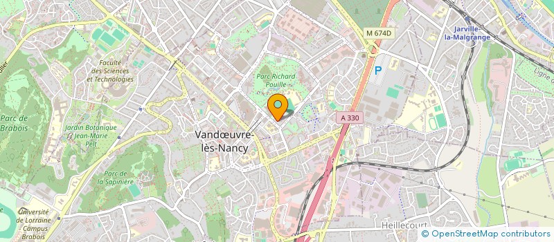 localisation de l'entreprise ASPTT VANDOEUVRE ATHLETISME  VANDUVRE-LES-NANCY