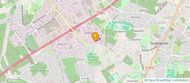 localisation de l'entreprise ASR AQUITAINE à GRADIGNAN
