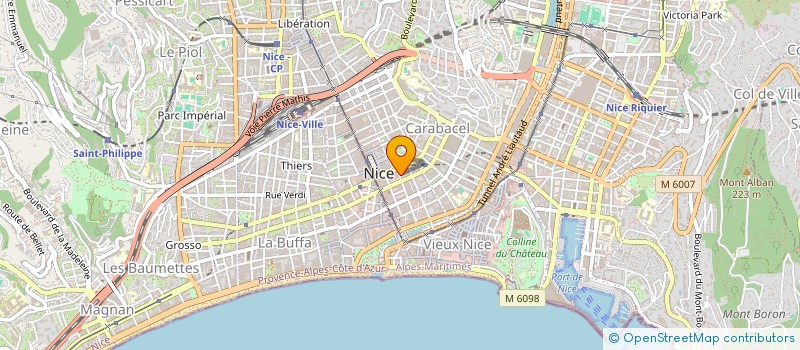 localisation de l'entreprise ASR - ASSISTANCE SAUVETAGE RECHERCHE DES ALPES-MARITIMES à NICE