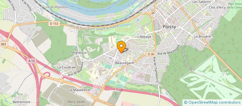 localisation de l'entreprise ASR GESTION SECRETARIAT  POISSY