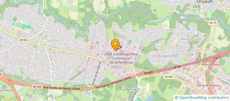 localisation de l'entreprise ASR INFORMATIQUE à ORVAULT