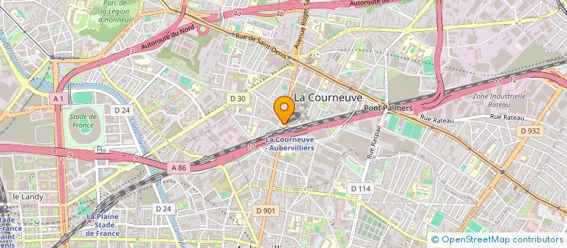 localisation de l'entreprise ASR TRANSDEM à LA COURNEUVE