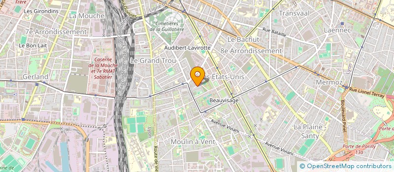 localisation de l'entreprise ASS.A 3 M INSTITUT  LYON 8EME