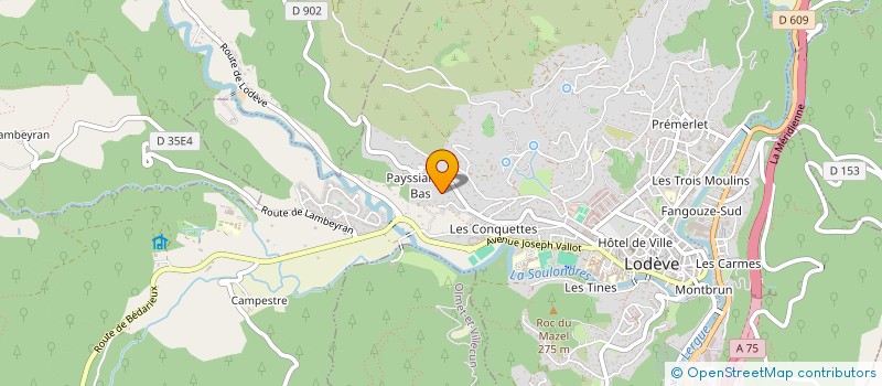 localisation de l'entreprise ASS A CORPS à LODEVE