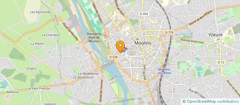 localisation de l'entreprise ASS A*FLEUR DE PEAUX  MOULINS