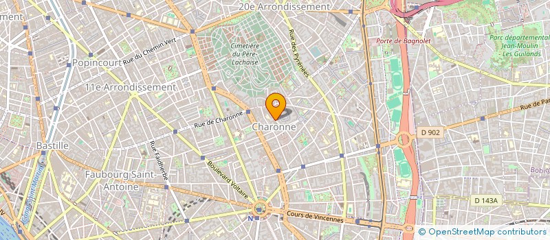 localisation de l'entreprise ASS  A R E ACCUEIL AIDE REFUGIES ETRANGE  PARIS