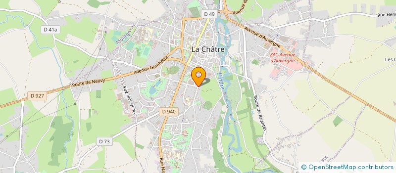 localisation de l'entreprise ASS AC CPG ET VG DT-CATM COMITE CANTONAL à LA CHATRE