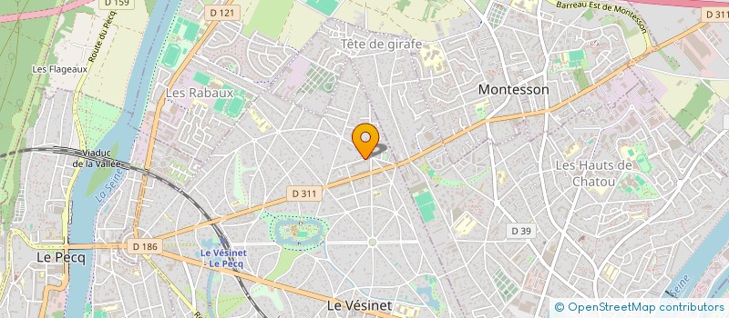 localisation de l'entreprise ASS ACADEMIE D'ART DE LA PAROLE à LE VESINET
