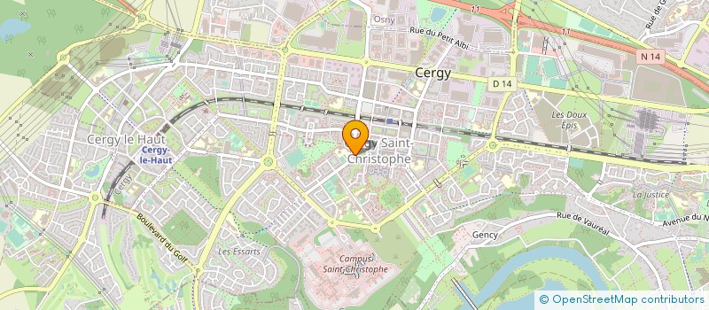 localisation de l'entreprise ASS ACCES COMMUNICATION ET MARKETING  CERGY