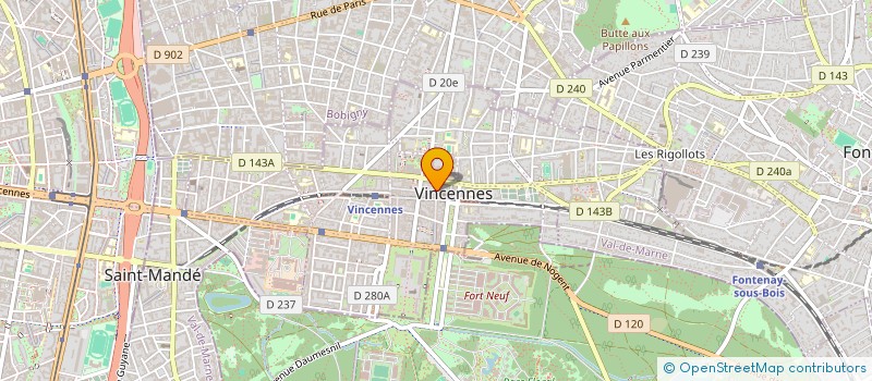 localisation de l'entreprise ASS ACCORDEON CLUB DE VINCENNES à VINCENNES