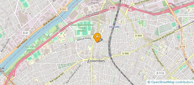localisation de l'entreprise ASS ACCUEIL AIDE AUX PERS. EN DIFFICULT à COLOMBES