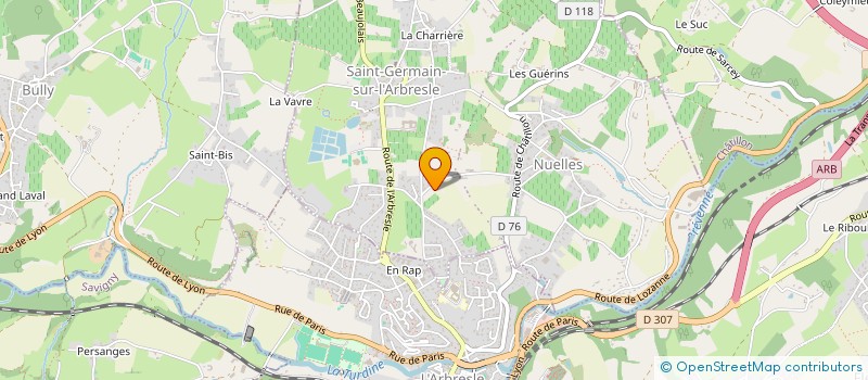 localisation de l'entreprise ASS ACCUEIL DEVEL AVEUGLES SURHANDICAPES à L'ARBRESLE