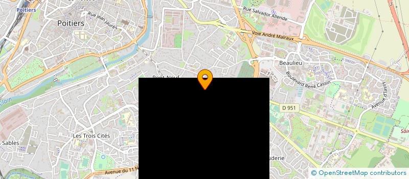 localisation de l'entreprise ASS ACCUEIL INFORM RENCONT FAMIL DETENUS  POITIERS