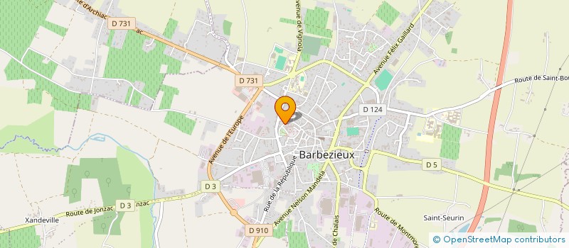 localisation de l'entreprise ASS ACCUEIL INFORMATION SUD CHARENTE à BARBEZIEUX-SAINT-HILAIRE