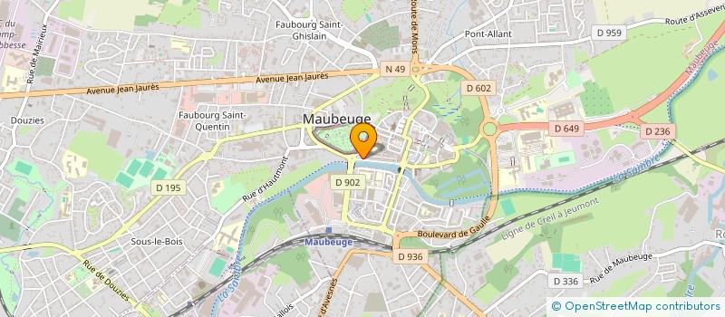 localisation de l'entreprise ASS ACCUEIL JEUNES TRAVAILLEURS EMIGRANT à MAUBEUGE