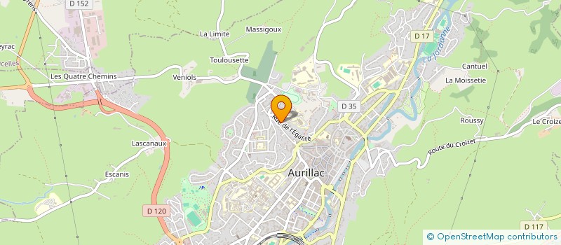 localisation de l'entreprise ASS ACCUEIL PREVENTION POLY TOXICOMANIES à AURILLAC