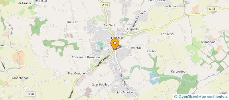 localisation de l'entreprise ASS ACP TREGOR DANSES à PENVENAN