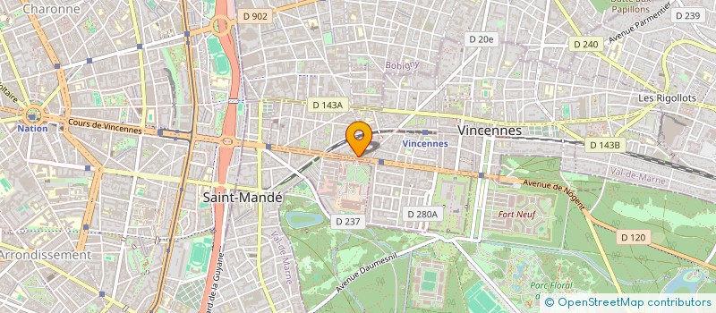 localisation de l'entreprise ASS ACTION COMM DES ETUDIANTS BERLIOZ à VINCENNES