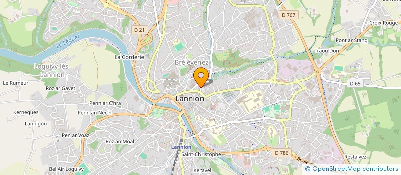 localisation de l'entreprise ASS. ACTION INTER ENTREPRISES  LANNION