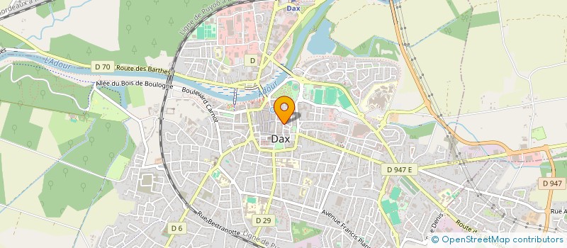 localisation de l'entreprise ASS ACTION SOCIALE AQUITAINE à DAX