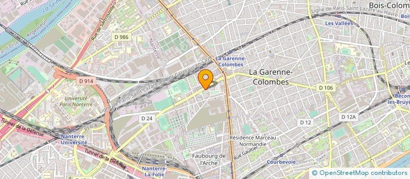 localisation de l'entreprise ASS ACTION SOCIALE H.L.M à LA GARENNE-COLOMBES