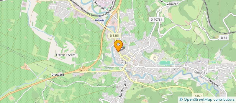 localisation de l'entreprise ASS ACTIONNAIRES MINORITAIRES STE MAIRE à ARBOIS