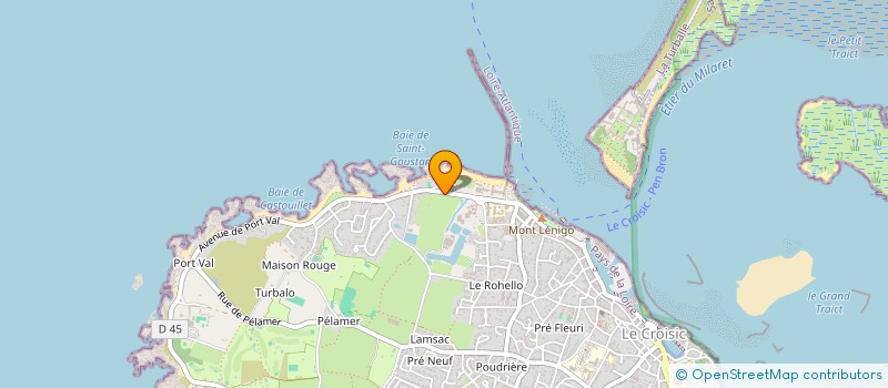 localisation de l'entreprise ASS ACTIONS PHYSIQUES ET SPORTIVES  LE CROISIC