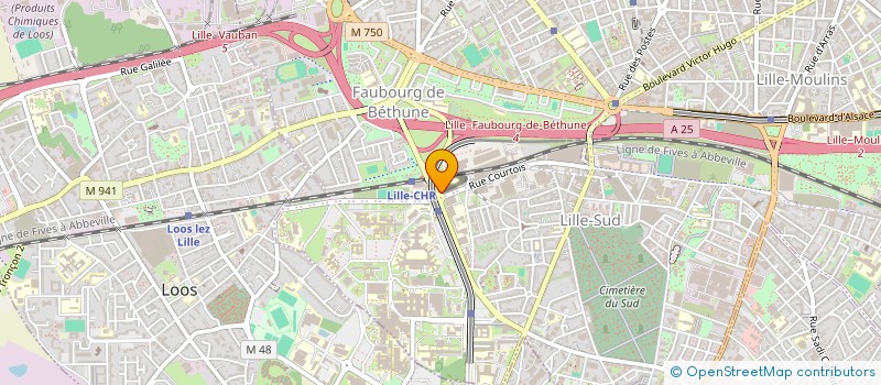 localisation de l'entreprise ASS ADERMA LABO NEUROSCIENCE à LILLE