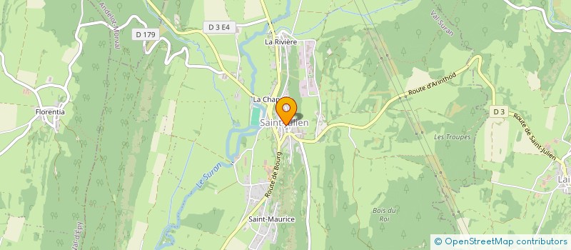 localisation de l'entreprise ASS ADMR DE ST JULIEN  VAL SURAN