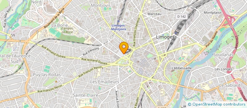 localisation de l'entreprise ASS ADRIEN DUBOUCHE à LIMOGES