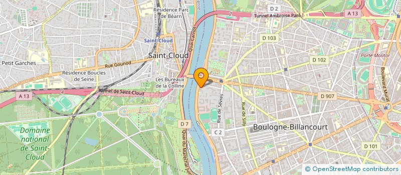 localisation de l'entreprise ASS AFFACAM à BOULOGNE-BILLANCOURT