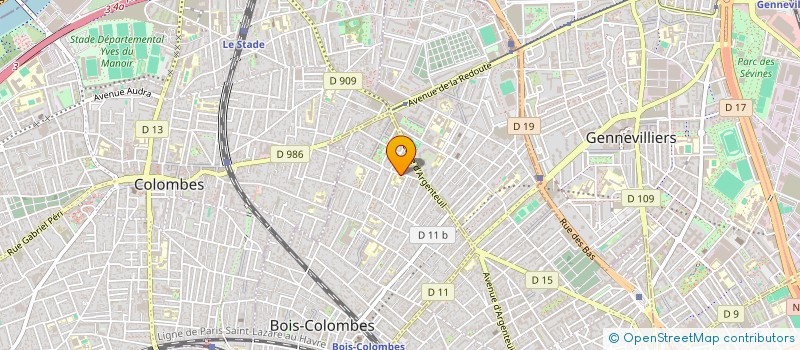 localisation de l'entreprise ASS. AGEC MATERNELLE GRAMME à BOIS-COLOMBES