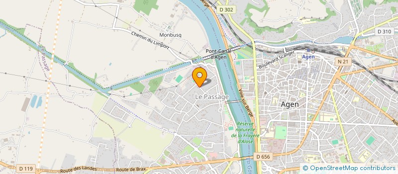 localisation de l'entreprise ASS AGENAISE DE JOUEURS EN RESEAU  LE PASSAGE