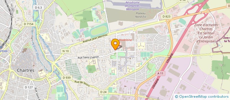 localisation de l'entreprise ASS AGGLOMERAT CHARTRAINE GYM VOLONTAIRE à CHARTRES