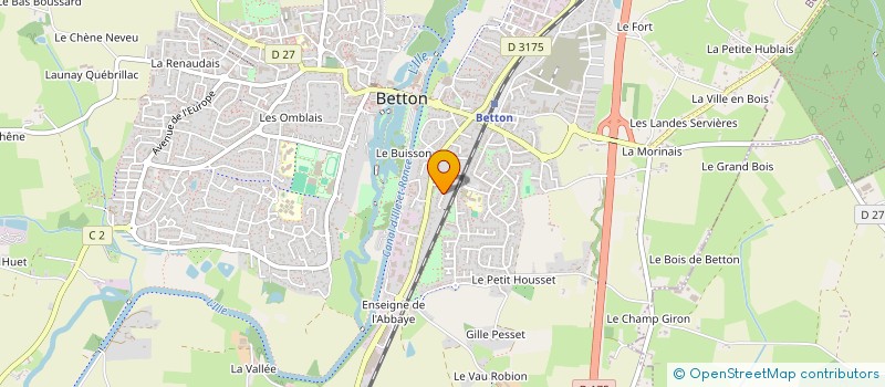 localisation de l'entreprise ASS AGREEE PECHE PROTECTION MILIEU AQUATIQUE UNION PECHEURS A LA LIGNE RENNES ET REGION  BETTON