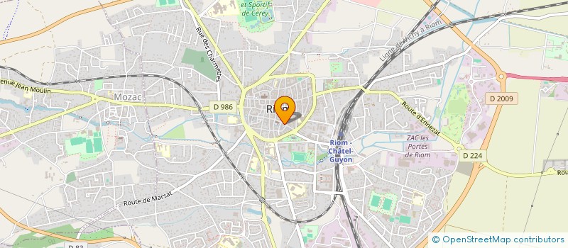 localisation de l'entreprise ASS AIDE A DOMICILE MILIEU RURAL  RIOM