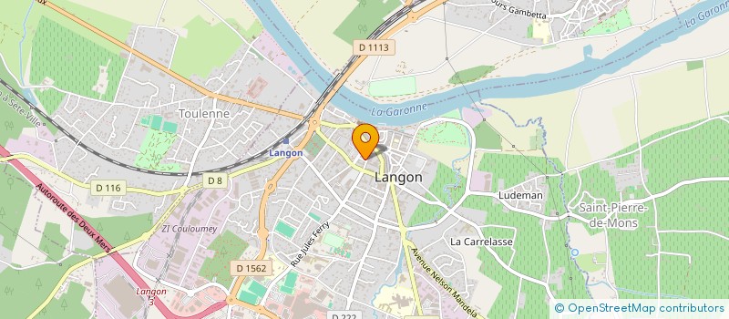 localisation de l'entreprise ASS AIDE A DOMICILE PERSONNES AGEES  LANGON