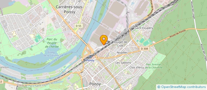 localisation de l'entreprise ASS AIDE AUX ENFANTS DIFFERENTS  POISSY