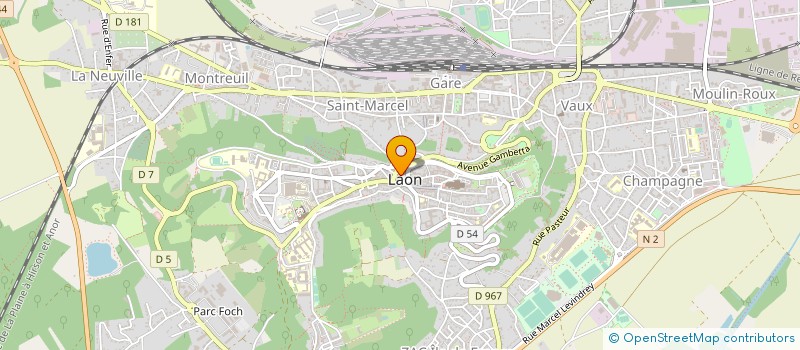 localisation de l'entreprise ASS AIDE AUX FAMILLES EN DIFFICULTE à LAON