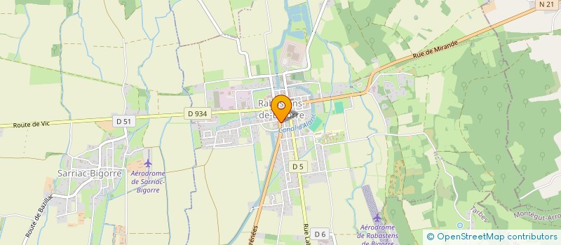 localisation de l'entreprise ASS AIDE DOMICILE EN MILIEU RURAL  RABASTENS-DE-BIGORRE