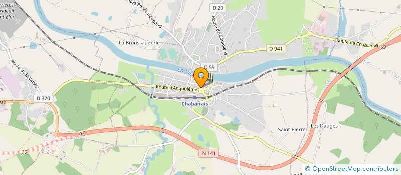 localisation de l'entreprise ASS AIDE DOMICILE MILIEU RURAL à CHABANAIS