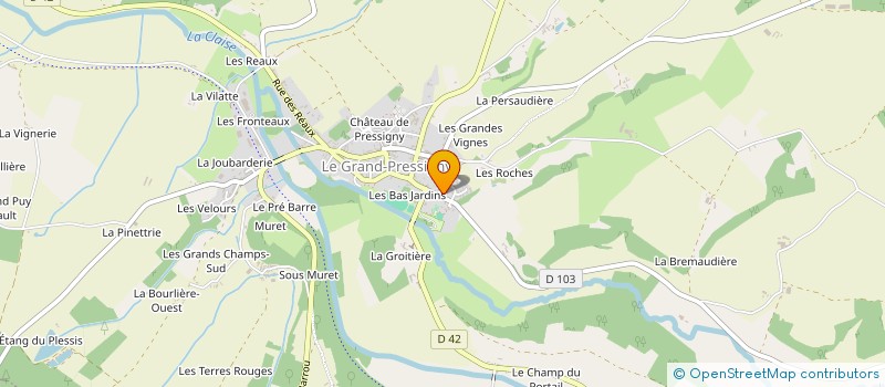 localisation de l'entreprise ASS AIDE DOMICILE MILIEU RURAL à LE GRAND-PRESSIGNY